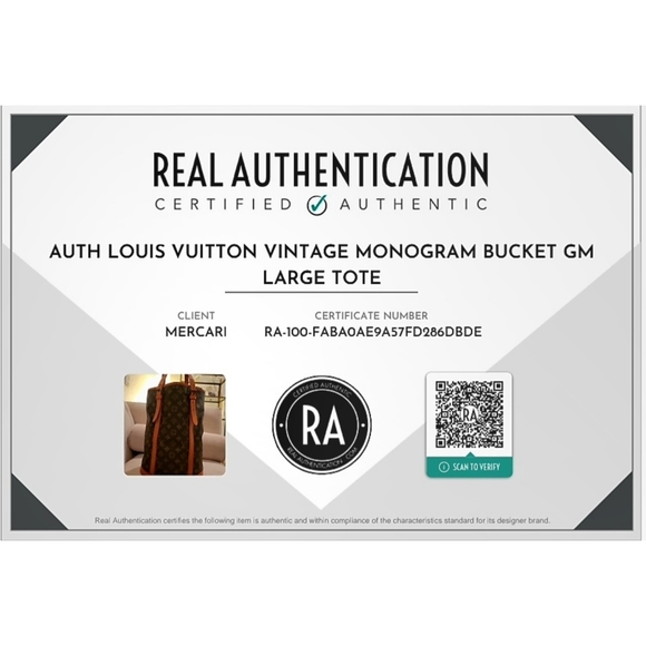 Authentic Louis Vuitton Monogram Bucket GM Large Tote  COA - Picture 2 of 9